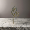 Cake Topper - #16/60 with 2 hearts , Gold/Silver 12 cm