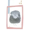 Pouch with floral lace and ribbons with flowers