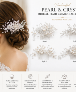 Handcrafted Pearl & Crystal Bridal Hair Comb Collection