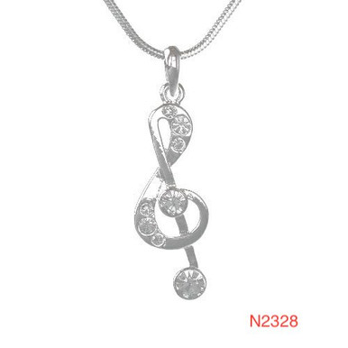 Necklace - Treble Clef, Skinny
