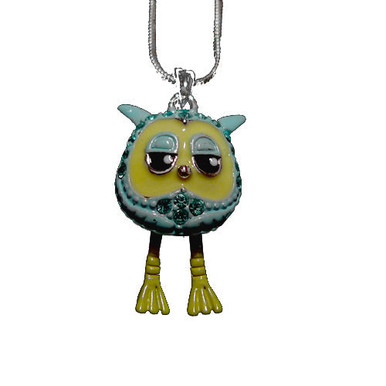 Necklace - Owl Blue