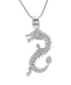 Necklace - Chinese dragon with crystal