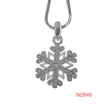Necklace - Snowflake Clear crystal