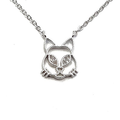 Necklace - Cat face outline