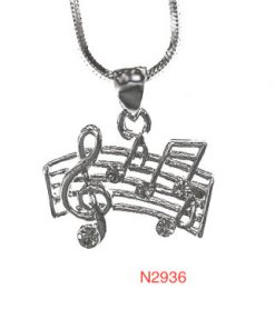 Necklace - Music Staff Short