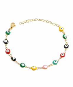 Bracelet evil eye gold-tone evil eye charms