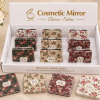 Compact Mirror- Rose design, 12 pcs assorted "Elegant Rose"