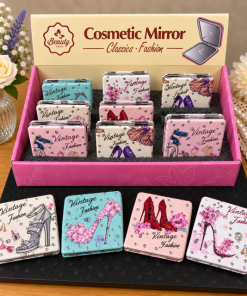 Compact mirror - 12 pcs assorted high heel shoe and sandal