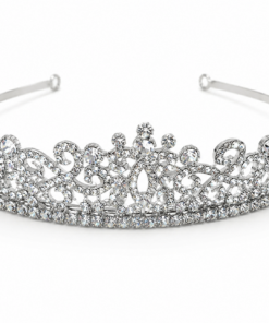 Hair Tiara- Swirls with rhinestones on the tops
