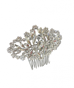 Hair Comb - Diamond Shape with Flower Border color option