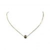 Necklace- Evil eyes on gold ball charm, gold and silver chain options