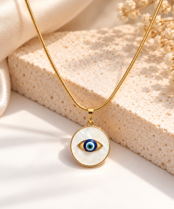 Necklace  Evil eye Circle Pendant