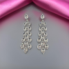 Cubic zirconia earring sterling silver post sparkling 1