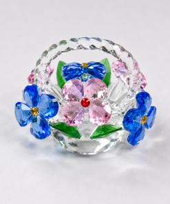 Crystal-Flower Basket (Lg)