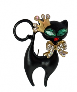 Emerald Queen Cat Brooch