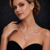 Pear Cut CZ Bridal Jewelry Set