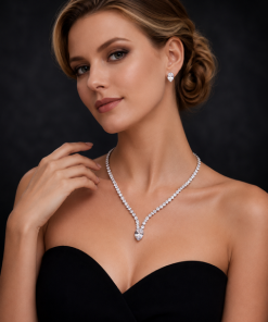 Pear Cut CZ Bridal Jewelry Set