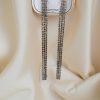 Earing 3 long crystal stone 15cm