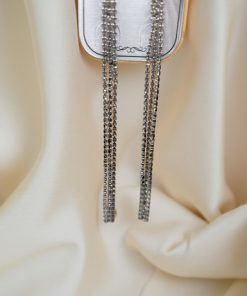 Earing 3 long crystal stone 15cm