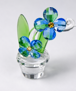 Crystal-Orchid Flower in Pot/ Light Blue