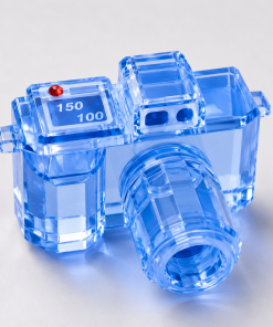 Crystal Figure- Camera with red light ( 2" X  1.25" )