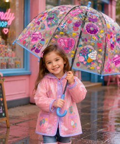 Alternative view of Kids umbrella- Colourful, fun unicorn designs ( 3 styles)