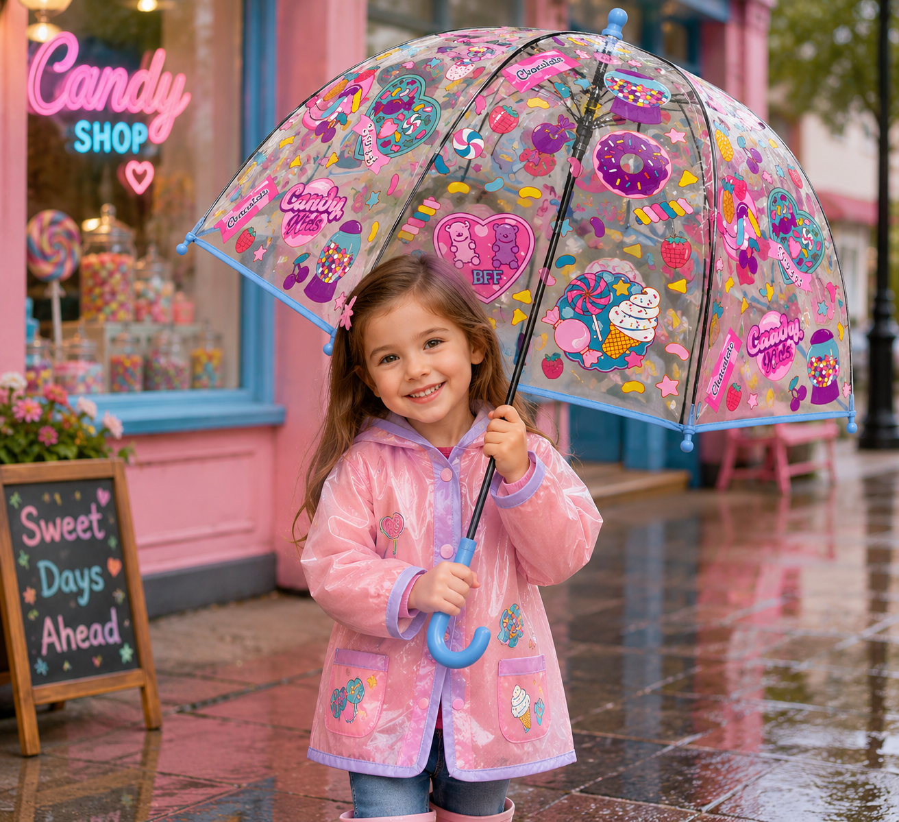 Kids umbrella- Colourful, fun unicorn designs ( 3 styles) - Image 2