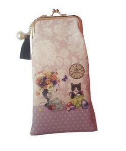 Glasses Case- Kitten in pot with flowers
