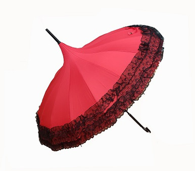Pagoda Umbrella with Lace (Colour options)