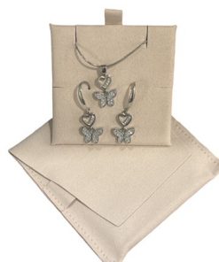 Necklace- Small rhinestone butterfly