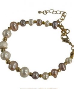 Freshwater Pearls irregular and different colour  bracelet with beads