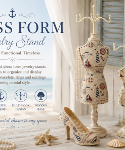 Coastal Dress Form Jewelry Stand Set -Final Clearance