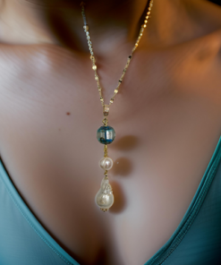 Baroque drop with murano glass