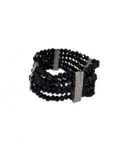 Bracelet Black Crystal - 5 Row