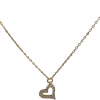 Necklace Heart pendant gold trim
