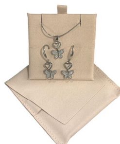 Necklace- Small rhinestone butterfly