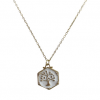 Necklace Hexagon style Enamel tree