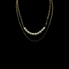 Necklace Freshwater pears double chain for set