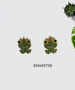 Frog stud earring - Green