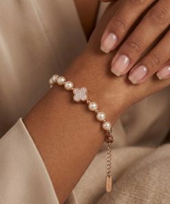 CLover Flower Rose Gold Shell Pearl