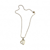 Necklace double heart pendant gold chain