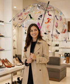 Shoes High Heels  Clear Dome w/ Multi-coloured