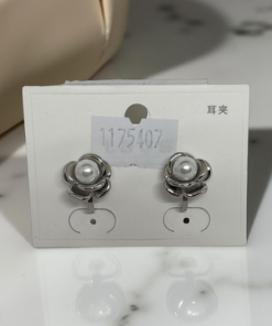 Earring Clip Rose Trim