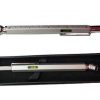 Metal pen format (no ink) with ruler / level, tire gauge, stylus and small screwdriver