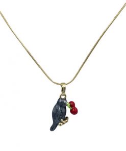 Necklace parrot grey painted
