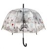 Paris Monuments and Accessories print Clear Umbrella