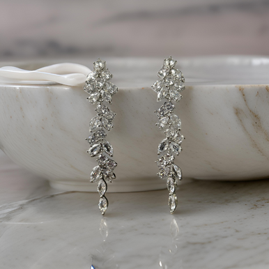 Clip Earring chandelier zube zirconia