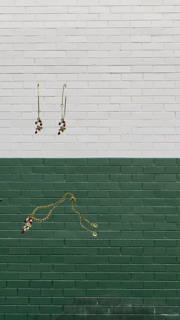 Christmas gold trim jewelry Hoop earring Bracelet or set and necklace option style