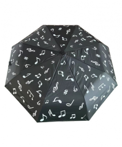 compact umbrella music note print ,change colour
