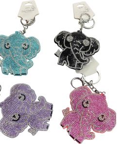 Rhinestone Charm Elephant Keychain